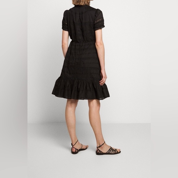 J. Crew Puff Sleeve Daisy Chain Dress Black - Picture 5 of 7